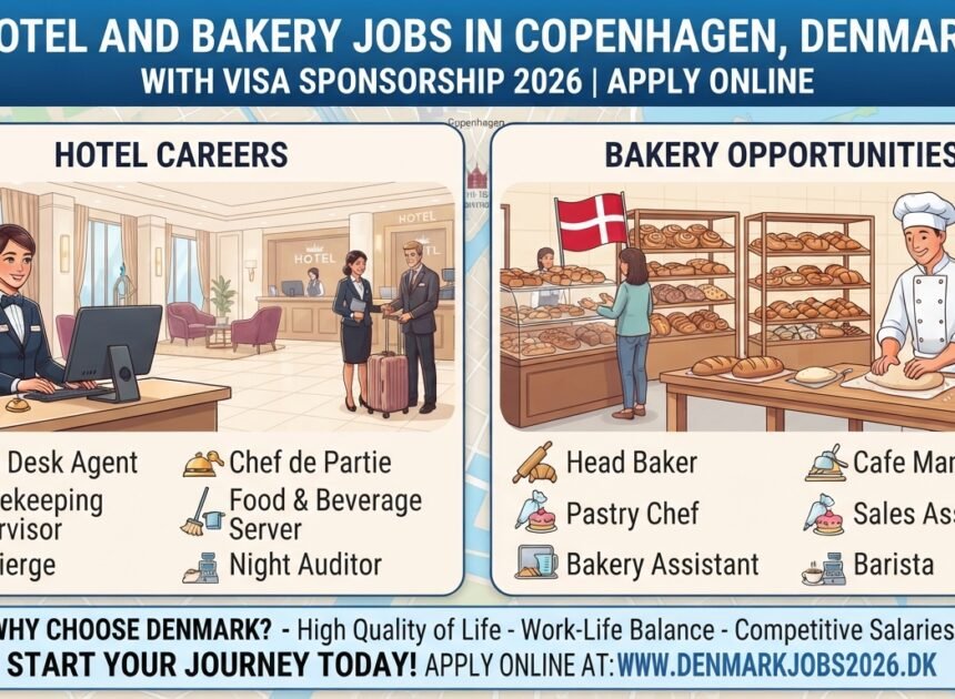 Hotel and Bakery Jobs in Copenhagen, Denmark with Visa Sponsorship 2026 | Apply Online